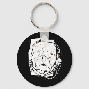 Pitbull Terrier Fearless Dog Key Ring