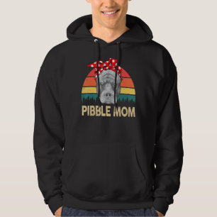 Pitbull Terrier Pibble Mum Pittie Mama  Pitbull Mo Hoodie