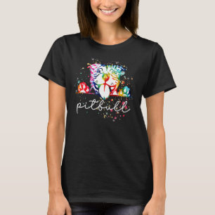 Pitbull Tie Dye Rainbow Dog Lover 380 T-Shirt
