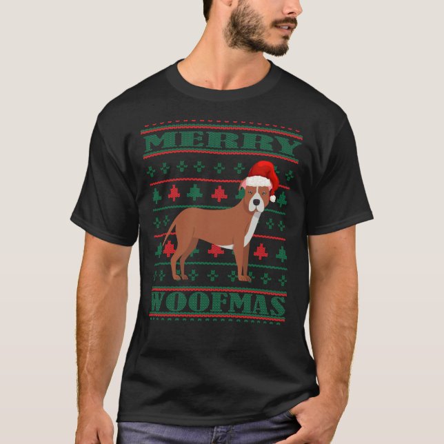Pitbull Ugly Christmas Sweater (Front)