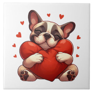 Pitbull Valentine's Day Gifts Ceramic Tile