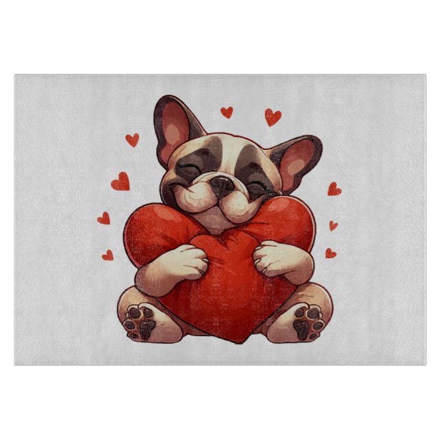 Pitbull Valentine's Day Gifts Cutting Board (Front)