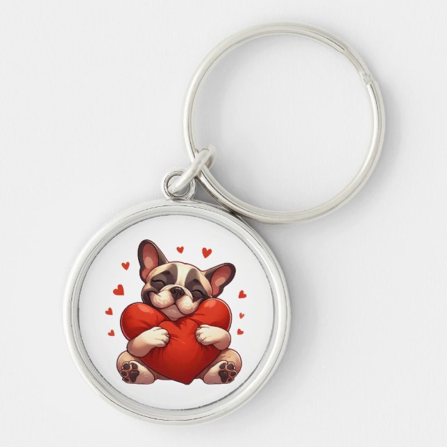 Pitbull Valentine's Day Gifts Key Ring (Front)