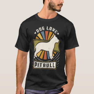 Pitbull Vintage Classic Retro Dog T-Shirt