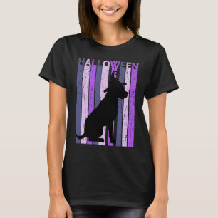 Pitbull Witch Hat Halloween Spooky Creepy Doggy Bu T-Shirt