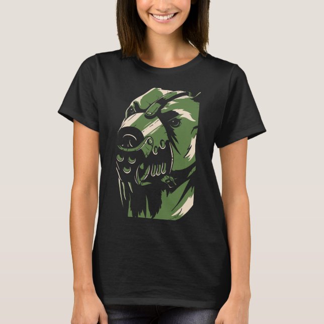 Pitbull with muzzle T-Shirt (Front)