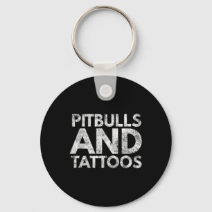 Pitbulls And Tattoos Novelty Dog Gift_3 Key Ring