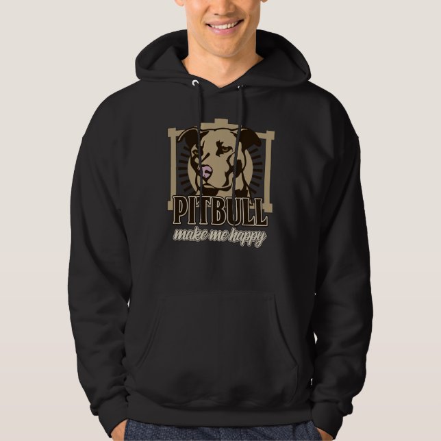 Pitbulls Make Happy Hoodie (Front)