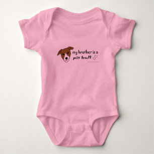 PitBullTanWhiteBrother Baby Bodysuit