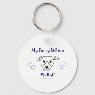PitBullWhite Key Ring