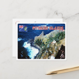 Pitcairn Islands - Aerial View - Postcard