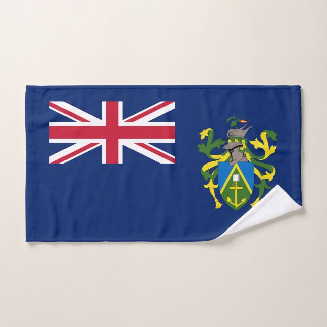 Pitcairn Islands Flag Bath Towel Set (Hand Towel)