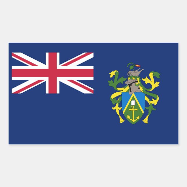 Pitcairn Islands Flag Rectangular Sticker (Front)