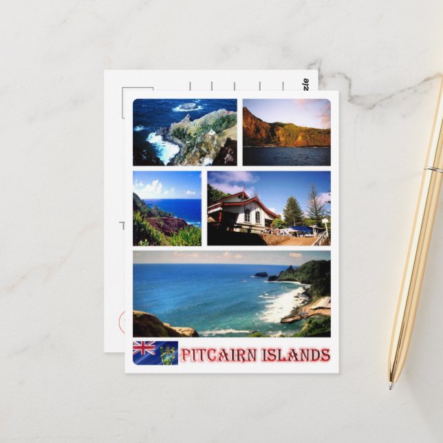 Pitcairn Islands - Mosaic - Postcard (Front/Back In Situ)