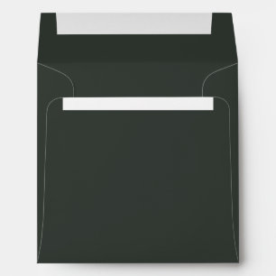 Pitch Dark Forest Green Envelope