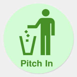 Pitch In Earth Day Stickers