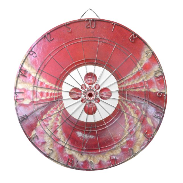 Pitch Kaleidoscope: Cricket Balls The Game's Heart Dartboard (Front)