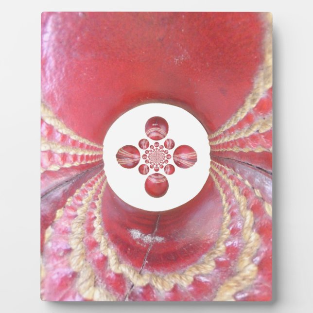 Pitch Kaleidoscope: Cricket Balls The Game's Heart Plaque (Front)