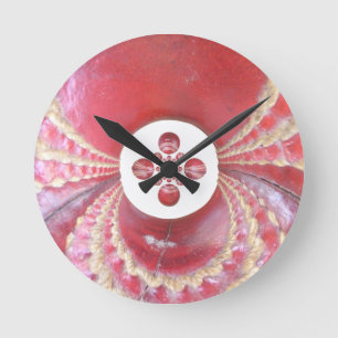 Pitch Kaleidoscope: Cricket Balls The Game's Heart Round Clock