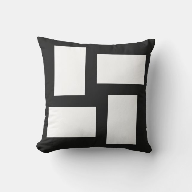 Pitch Pastel & Soft White Abstract Design Cushion (Front)