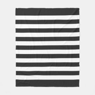Pitch Pastel & Soft White Lines Pattern Fleece Blanket