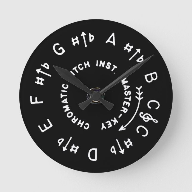 Pitch Pipe Round Clock (Front)