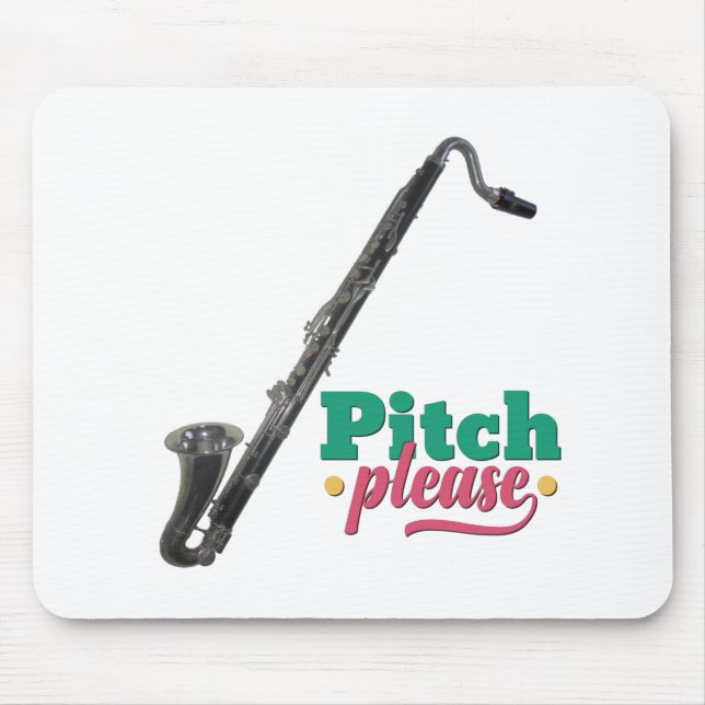 Pitch Please: Bass Clarinet Mouse Pad (Front)