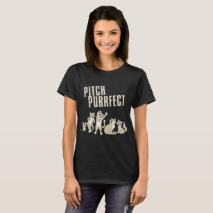 Pitch Purrfect Funny Singing Cats Movie Parody T-Shirt