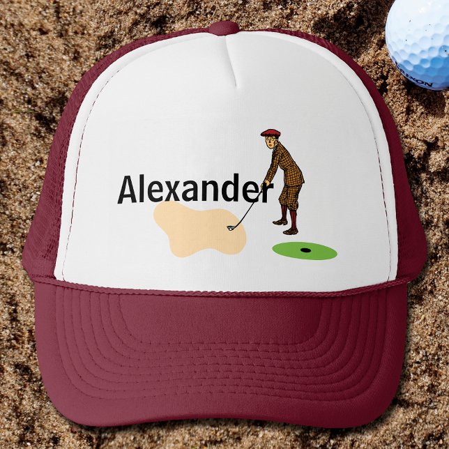 Pitch Shot by Panic-stricken Duffer Golf Trucker Hat (Creator Uploaded)