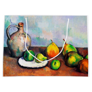 Pitcher and Fruit, Paul Cezanne Large Gift Bag