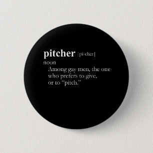PITCHER (definition) 6 Cm Round Badge