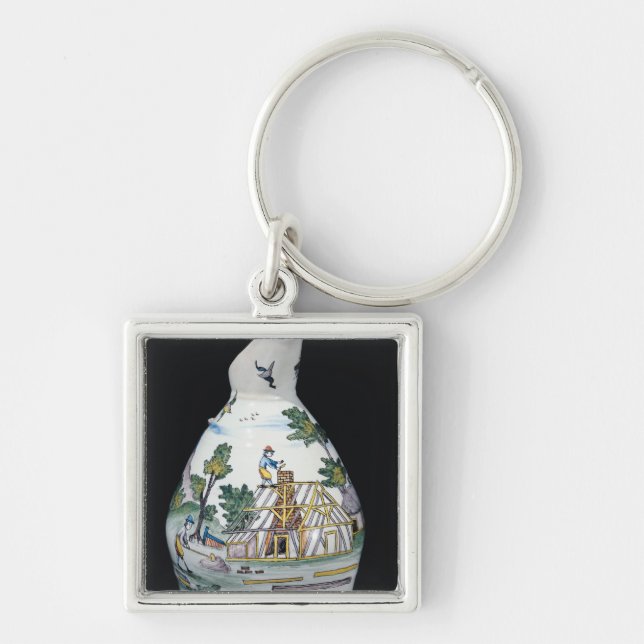 Pitcher depicting the construction of a key ring (Front)