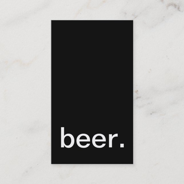 pitcher of beer punch card (Front)