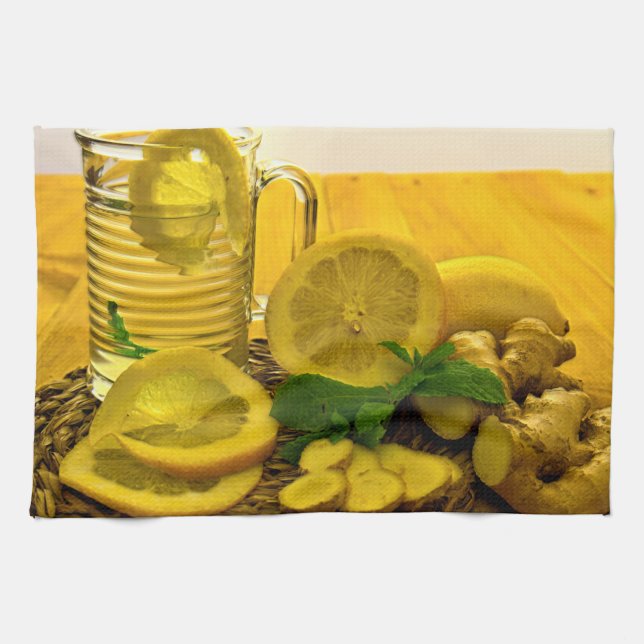 Pitcher of Lemon Tea Towel (Horizontal)