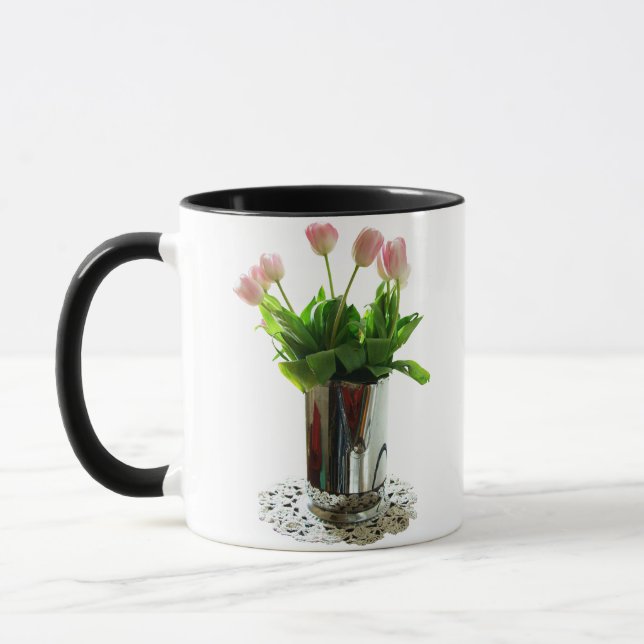 Pitcher of Pink Tulips Mug (Left)