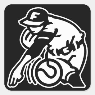 Pitcher Square Sticker