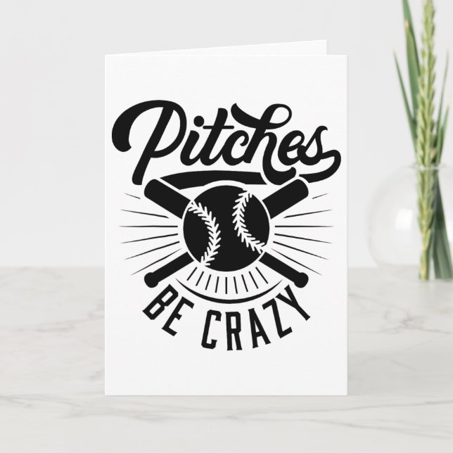 Pitches Be Crazy Funny Softll Sell Player  Card (Front)
