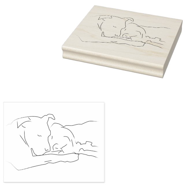 Pitifully in Love  Rubber Stamp (Stamped)
