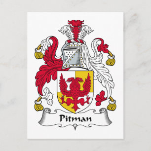 Pitman Family Crest Postcard