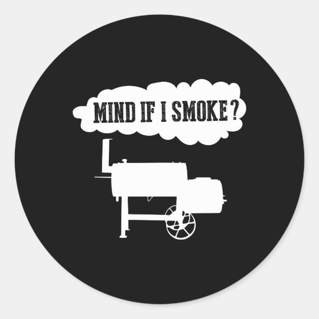 Pitmaster Bbq Pit Offset Smoker Accessory Classic Round Sticker (Front)