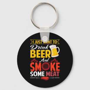 Pitmaster Shirt Gift Tee Drink Beer Smoke Meat Bbq Key Ring
