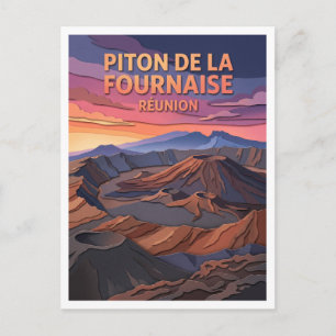 Piton de Partage Sainte-Rose Réunion Postcard