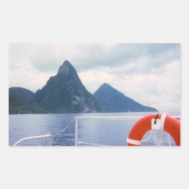 Pitons from the Sea Sticker (Front)