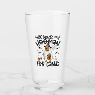 Pitpull Dog Halloween Ghost Spooky Glass