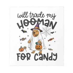 Pitpull Dog Halloween Ghost Spooky Notepad