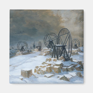 Pits at Gentilly in the Snow, 1879 Magnet
