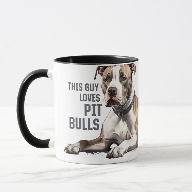 Pitt Bull Mug - This guy loves Pit Bulls (Left)