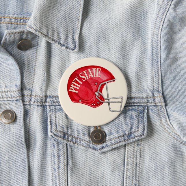 Pitt State Helmet Button (In Situ)