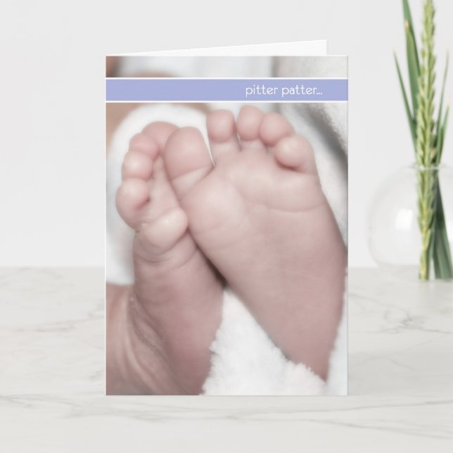 pitter patter pregnancy announcement cards (Front)