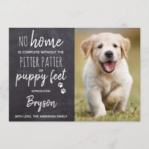 Pitter Patter Puppy Feet New Pet Dog Puppy Shower Invitation